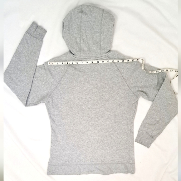 The North Face Womens Grey Hoodie Printed Pullover Kangaroo Pockets Logo L - Picture 6 of 15